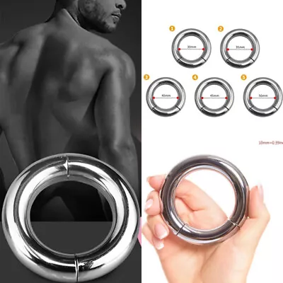 £11.88 • Buy Magnetic Heavy Weight Ball Stretcher Male Penis Enhancer Ring Stainless Steel UK