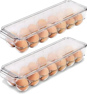 $16 • Buy Utopia Home Egg Container For Refrigerator 14 Egg Container With Lid & Handle