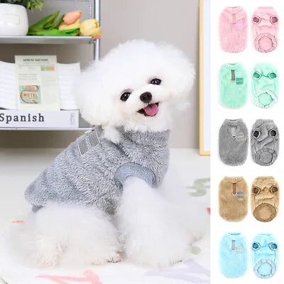 £6.23 • Buy Small Pet Dog Jumper Warm Fleece Sweater Cat Coat Vest Puppy Winter Clothes XS-L