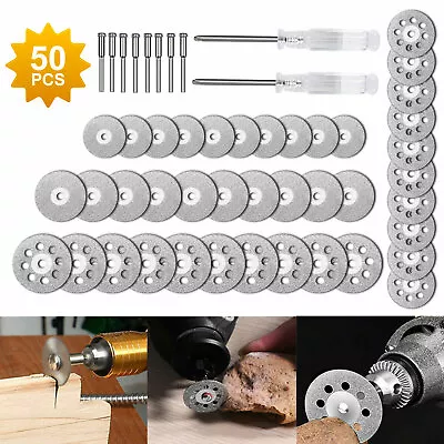 50Pcs Cutting Wheel Set Mini Drill For Dremel Rotary Tool Accessories W/Mandrel • $12.48