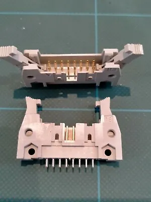 IDC Straight Latched Boxed PCB Header Connectors 2.54mm - 16  Ways • £2.45