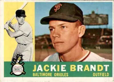 1960 Topps #53 Jackie Brandt Baltimore Orioles Original Vintage • $2.29