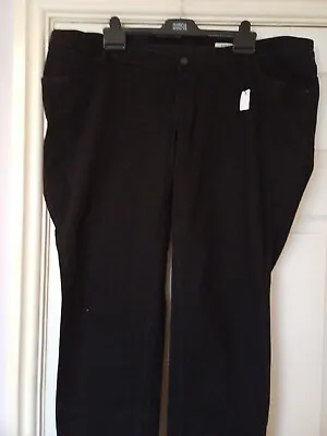 M&S Ladies Maternity Wear Black Denim Jeans Size 20 Regular Leg Straight BNWT • £9.50