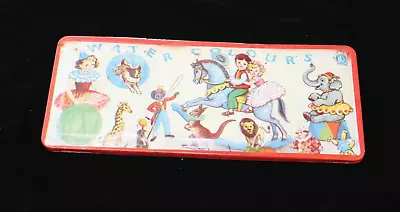 Vintage Childs Tin Litho Toy Paint Box Watercolor Circus England • $29.99