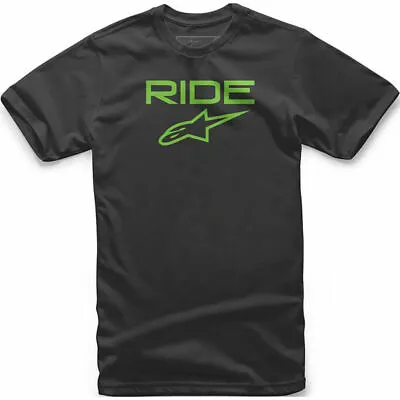 £21.95 • Buy Alpinestars Ride 2.0 Tee T Shirt Black Green Mens Mx Top New Astars Bike Bmx Mtb