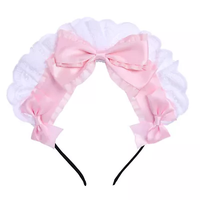 Cute Girls Bowknot Headband Maid Waitress Cosplay Headpiece Lolita • $11.99