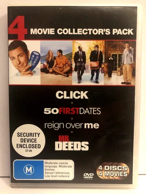 $2.35 • Buy Click, 50 First Dates, Reign Over Me, Mr Deeds. Adam Sandler. 4 Movie Set Dvd