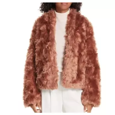 Vince Plush Faux Fur Jacket Pink XS • $99.95