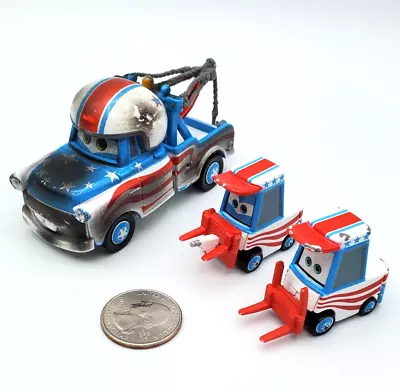 Disney Pixar Cars - Mater The Greater Pitty Lot X3 Lug Nutty Diecast Metal 1:55 • $33.98