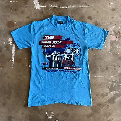 '86 SAN JOSE MILE AMA MOTORCYCLE RACING T-SHIRT SZ S 80s MOTOCROSS MX FLAT TRACK • $70