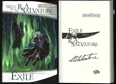 R. A. Salvatore SIGNED AUTOGRAPHED Exile Drizzt Do'Urden NEW Book #2 HC 1st Ed • $305