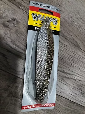 1 NOS Williams Whitefish Spoon 1 1/2oz. Silver Gold 6  RARE Salmon Walleye Musky • $19.99