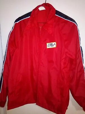 Mitsubishi Vintage (red) MU2 Aircraft Flight Jacket...1980s Mitsubishi Airlines • $100