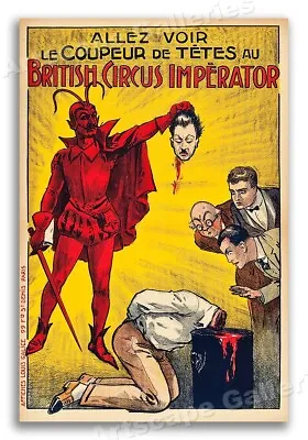 1930s “British Circus Imperator” Vintage Style Circus Magic Poster - 20x30 • $30.27