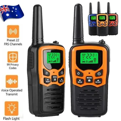 $37.99 • Buy 2Pcs Handheld Walkie Talkie Dual Band UHF VHF Two Way FM Ham Radio High Power