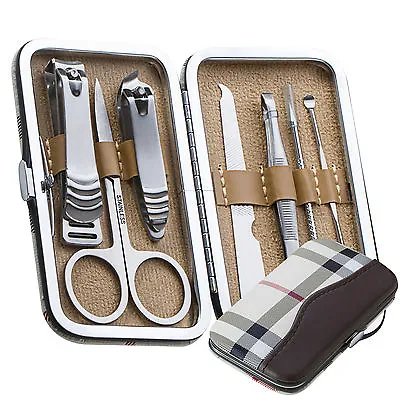7 PCS Pedicure / Manicure Set Nail Clippers Cleaner Cuticle Grooming Kit Case • $6.99