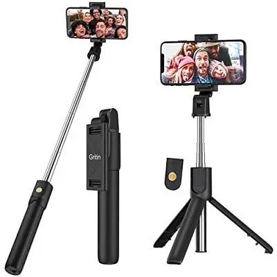 Gritin Selfie Stick 3 In 1 Bluetooth Selfie Stick Tripod Extendable And • £12.99