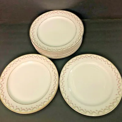 $60 • Buy Antique CH Field Haviland GDA Limoges France Set 12 Dinner Plates Pre Owned