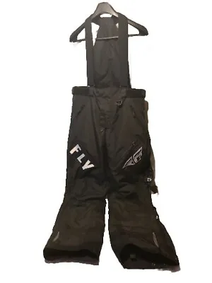 Fly Racing Men's SNX Pro Pants Bibs Black Snowmobile Riding Racing Winter Snow  • $47.99