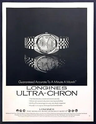 £7.63 • Buy 1968 Longines Ultra-Chron Watch Photo  Guranteed Accurate  Vintage Print Ad