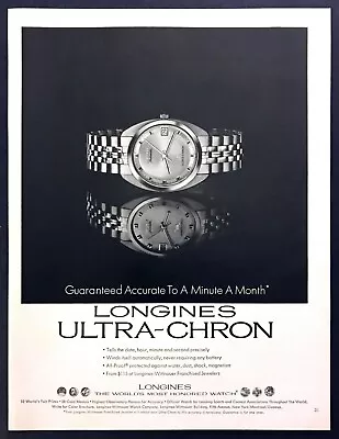 £7.63 • Buy 1968 Longines Ultra-Chron Watch Photo  Guranteed Accurate  Vintage Print Ad