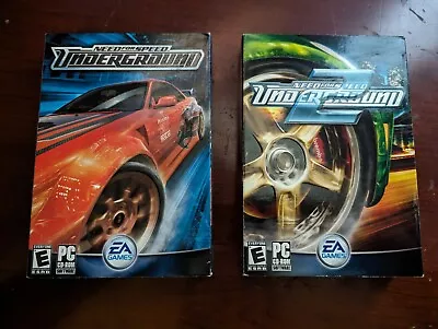 Need For Speed Underground 1 And 2 PC - 2 Discs W/ Manual For NFSU2 • $0.99