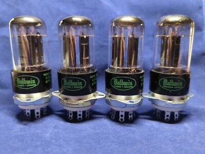 $80 • Buy 6SN7 GTB Vacuum Tube Quad (4)Sylvania 1960's Test NOS 100%  Black Plate O Getter