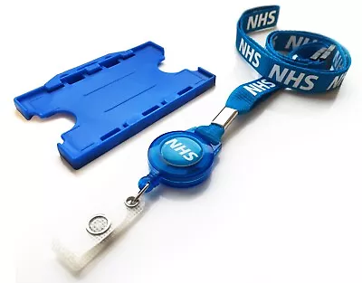 NHS Lanyard With Badge Reel Supplied With Matching ID Card Holder • £3.45