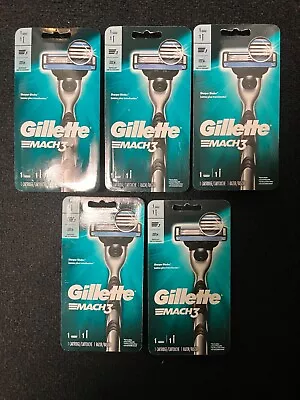 Gillette Mach3 Razors - Brand New- Total Of 5 Razors & 5 Cartridges  • $30