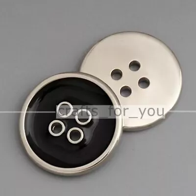 4-hole Basic Metal Buttons Round 11.5mm-25mm Clothing Sewing Craft Tailor Diy • $6.19