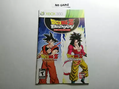 *No Game* DBZ Dragon Ball Z Budokai HD Collection Xbox 360 Manual • $9.99