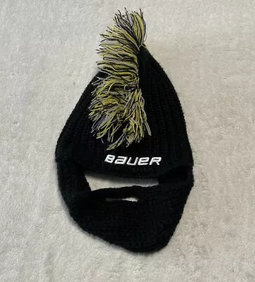 Bauer Hat Cap Boy's One Size Black Winter Knit Beanie New Era Youth Mohawk • $9.95