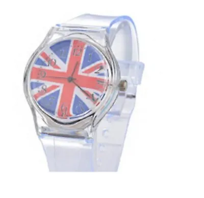 Slim Kids Analogue Wrist Watch Boys Girls Union Jack Wristwatch British W09 E UK • £6.49