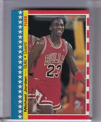 1987-88 Fleer Sticker #2 Michael Jordan Chicago Bulls Hof A113 • $127.96