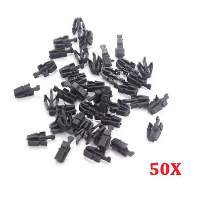 Set Of 50 Black Grille Mounting Nylon Clip Retainer Fits Honda Toyota # MB153825 • $6.65