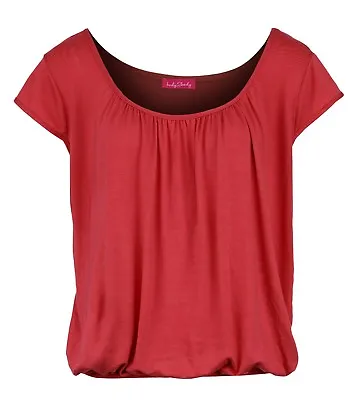 BNWT Women's Peasant Gypsy Top With Cap Sleeve & Elasticated Bottom Sizes 8-20 • £8.99