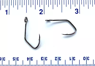 100 Matzuo 150010 Black Chrome Siwash Open Eye Fish Fishing Hooks Size 6 • $13.99