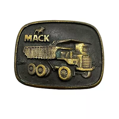 Vintage Mack Truck Brass Belt Buckle Bullldog   • $24.99