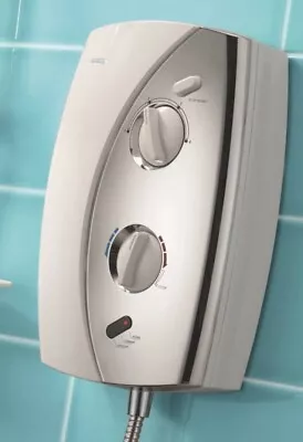£45 • Buy Gainsborough E50 8.5kw Electric Shower White Chrome Inc Riser Rail Kit