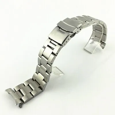 Curved Ends Metal Strap 18 19 20mm 21mm 22mm 23-30mm Stainless Steel Watch Band • $12.94