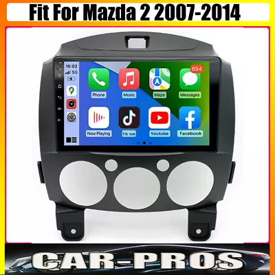 32GB Apple CarPlay Car Radio Stereo For Mazda 2 2007-2014 Android 13 Navi WIFI • $136.99