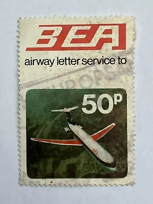 BEA Airline Luggage Label  Air Mail Poster Stamp • $3.11