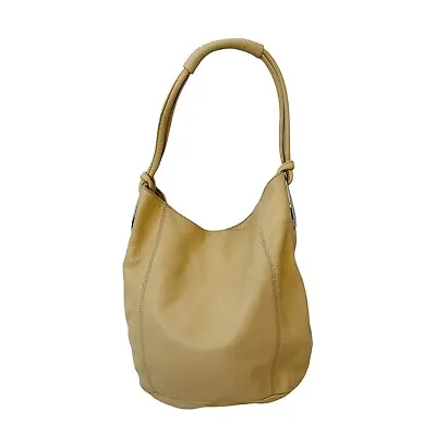 $35 • Buy Oroton Cream Leather Shoulder Bag Silvertone Hardware Handbag