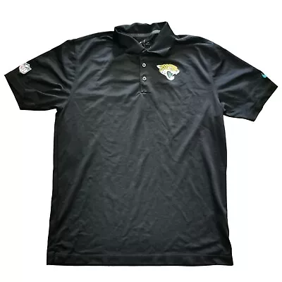 Nike Dri Fit Polo Shirt NFL Jacksonville Jaguars Black On Field Apparel M Medium • £19.99