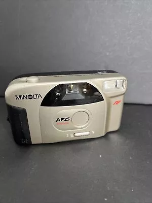 MINOLTA AF25 Compact Retro Film Vintage AF Point & Shoot Lens 35mm Camera • $24.99