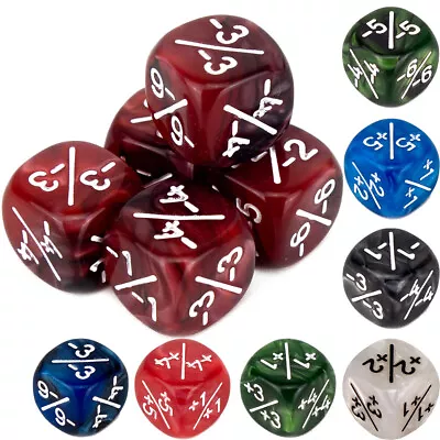 Token Dice Plus/Minus (Select Colour) 12mm +1/+1 -1/-1 Counters Magic Poison MTG • £3.59