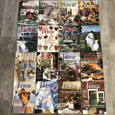 VINTAGE VICTORIA Magazine Lot Of 16 Issues 1995-2000 Romantic Elegant Style • $63.99