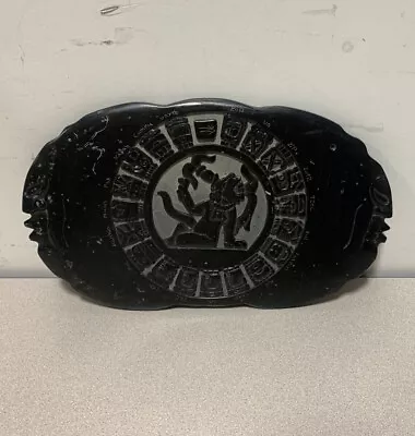 Vintage Mayan Calendar Carved Black Stone Haab Authentic Mexican Central Artifac • $50