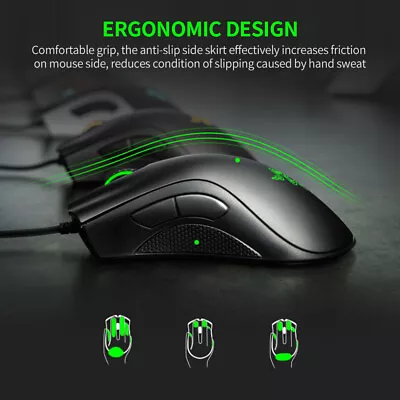 Razer DeathAdder Essential Wired Gamer Mouse Ergonomic 6400 DPI Optical 5 Button • $41.61