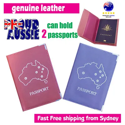 $7.99 • Buy OZ Passport Holder Leather Travel Wallet Cover Case Protector Aussie Edition
